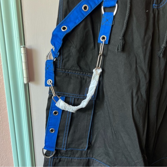 NWT Tripp Black & Blue Chain Zip-Off Pants Small - Picture 4 of 11